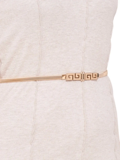 Złoty pasek metalowy damski Minerva Elegante z greckim motywem, 64-100 cm