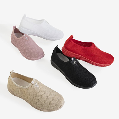 Beige women's slip on Smegin sneakers - Footwear