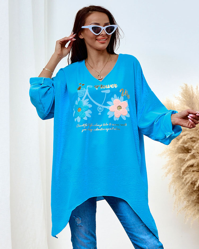 Royalfashion Женская блузка с принтом лонгслив