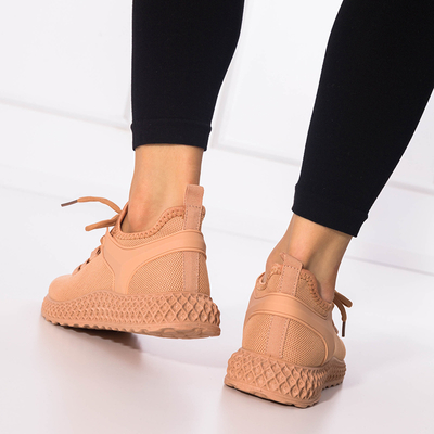 OUTLET Women's sports shoes in camel color Modika - Footwear