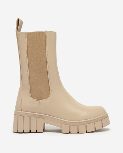 Women's beige high insulated boots Otika - Footwear