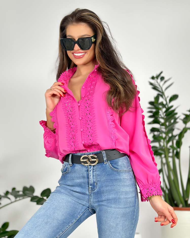 Royalfashion Women's Lace Shirt