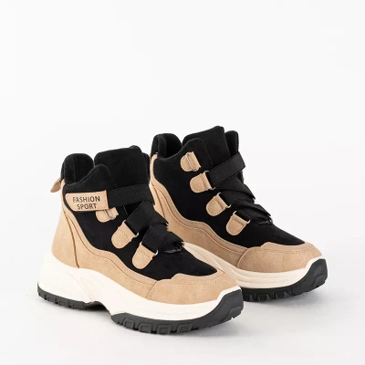OUTLET Brown insulated women's sports shoes Filippa - Footwear
