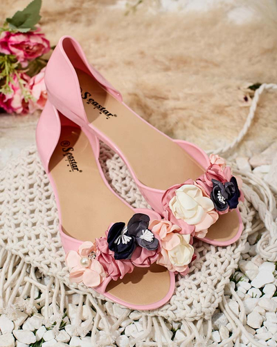 Royalfashion Rubber ballerinas with flower Koddies