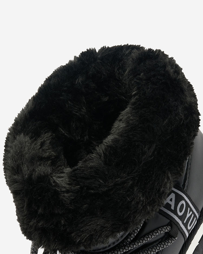 Royalfashion Черные женские снежные ботинки Gepanden