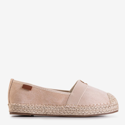 Beige women's espadrilles with flat heels Anatola - Shoes