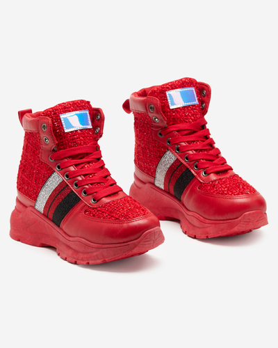 Red Hasmali Women's Sports Sneakers - Footwear