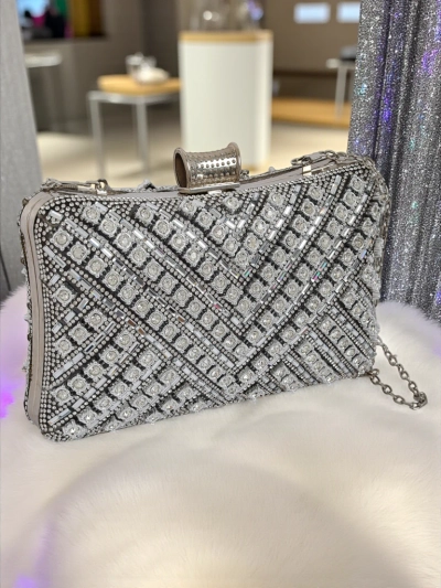 Royalfashion Women's Clutch Bag with Zircons Seraphine Glint