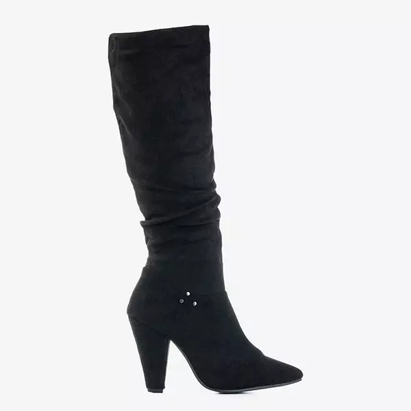 OUTLET Black boots with a triangular heel Virelo - Shoes