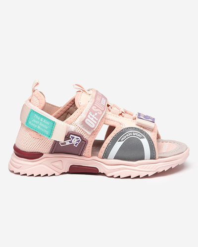 Wukapi rozā velcro bērnu sandales - Kurpes