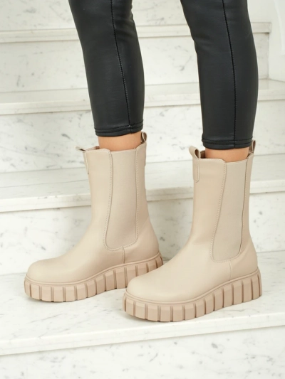 Augstāki eko ādas dāmu zābaki Livora