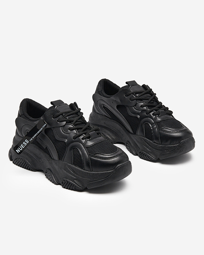 Women's sports sneakers in black Ponti- Footwear