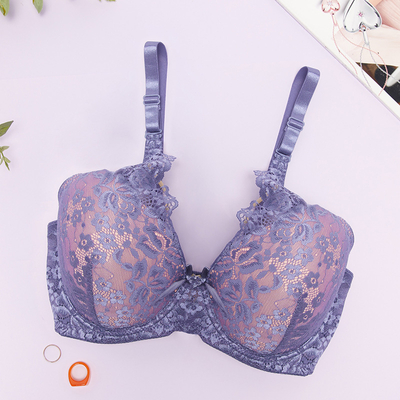 Pink bra with purple lace - Underwear