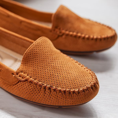 Brown loafers with openwork Eleonora decoration - Footwear 1