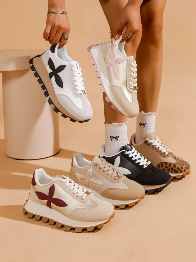 Royalfashion Women's sporty sneakers on a thicker sole Aloqa