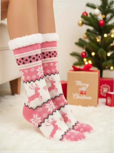 CocoWarm Festive Fleece-Lined Women's Socks