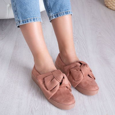 Pink slip on with Karisa bow - Footwear 1