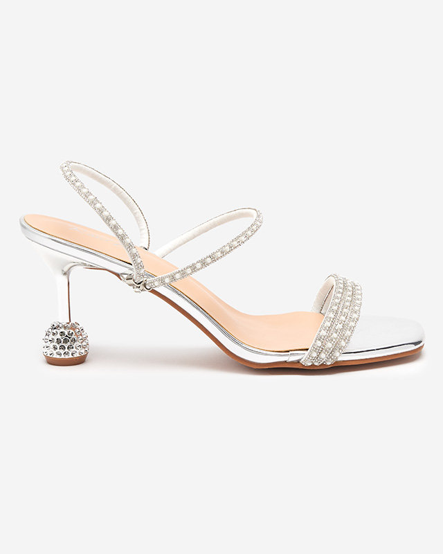 Silver lacquered slippers with low heels Lakopi - Footwear