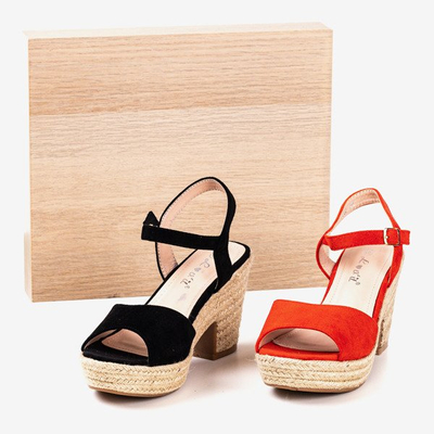 Black women's sandals on the heel Sugar Honey - Footwear 1