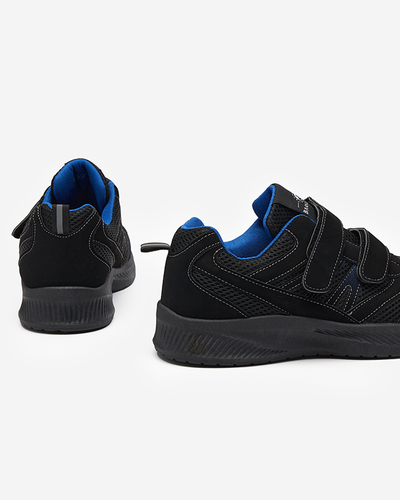 Men's blue and black Beniros Velcro shoes - Footwear