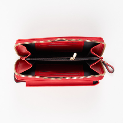 Women's red matt mini purse-wallet - Accessories