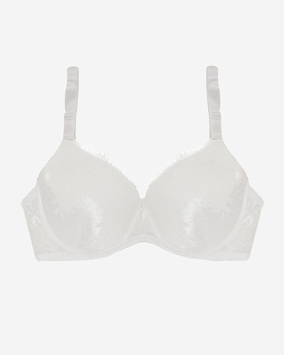 White bra with decorative lace - Underwear