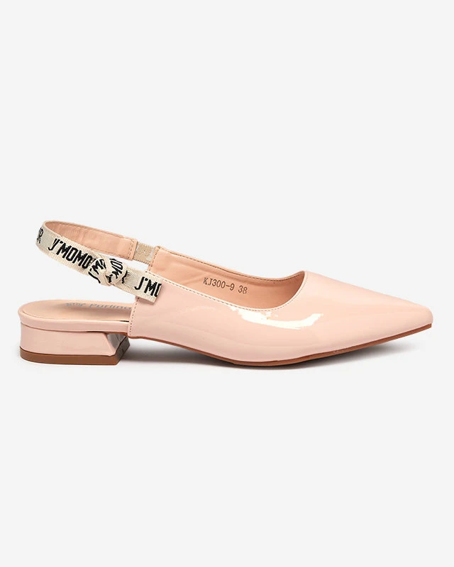 Bēšas sieviešu sandales ar smailu purngalu Ludda - Kurpes