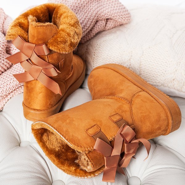 Brown mukluki snow boots with bows Snowy - Footwear 1