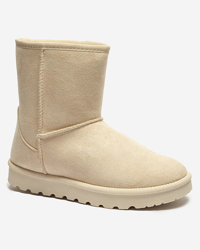 Women's insulated eco-suede snow boots in ecru Xetik - Footwear