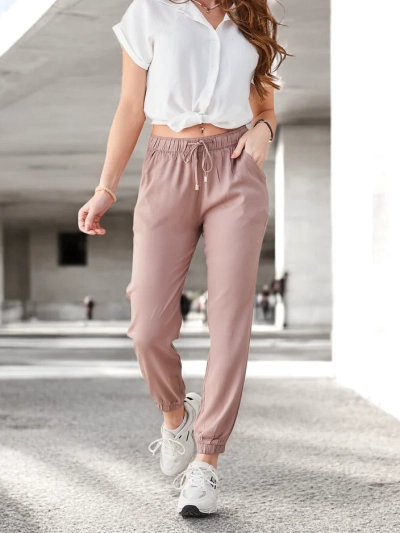 Elegance Lyocell Trousers Brown
