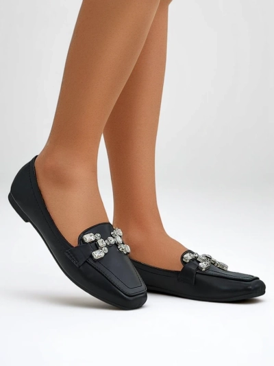 Женские мокасины Royalfashion с стразами Lecilla
