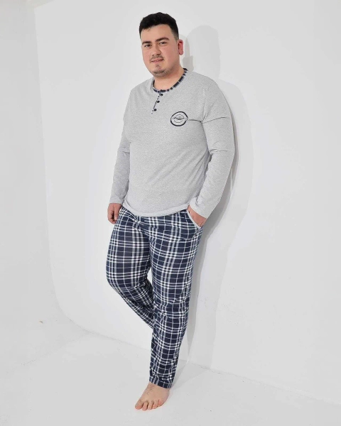 Royalfashion Kokvilnas vīriešu pidžama PLUS IZMĒRS