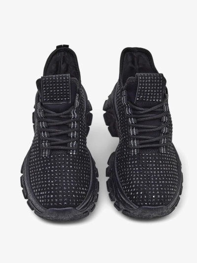 Royalfashion Women's Sport Sneakers with Rhinestones Blysco