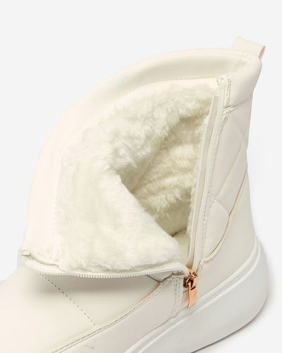Royalfashion White women's boots a'la snow boots Kacecica