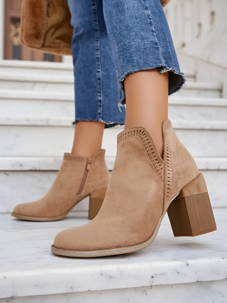 Женские ботильоны на каблуке Royalfashion Vettot