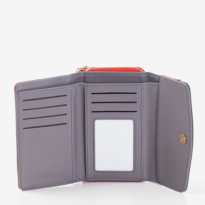 Маленький красный женский кошелек - Кошелек