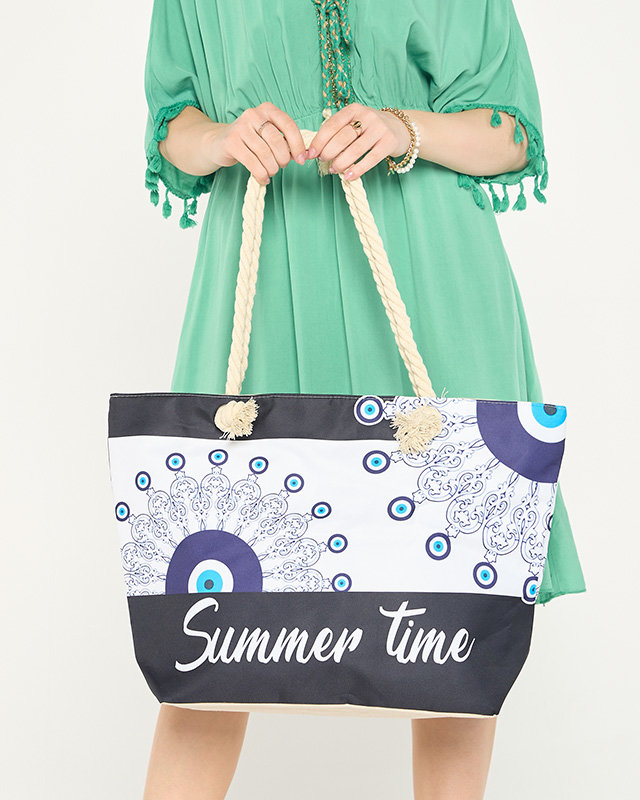 Melnbalta sieviešu rakstaina pludmales soma - Aksesuāri