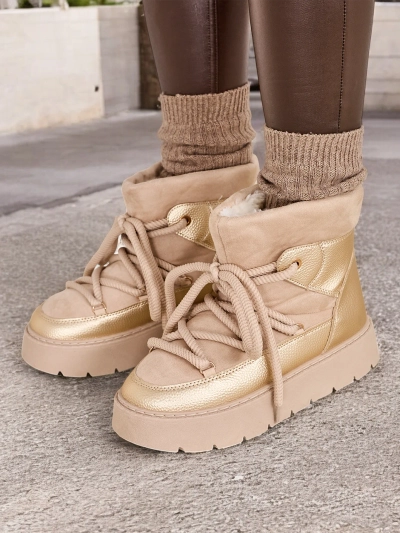 Royalfashion Sieviešu aukstuma zābaki ar šnirpiem, modelis Iniuc