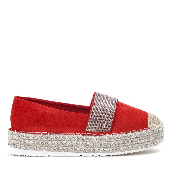 Red espadrilles on the Fiorda platform - Footwear