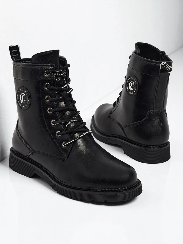 Eco-leather laced women's ankle boots Tavira