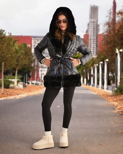 Женский зимний плащ Royalfashion