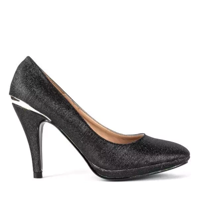 OUTLET Black brocade pumps on a Candycess heel - Shoes