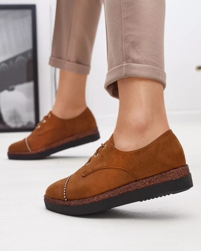 Women's camel low shoes Rilly - Footwear