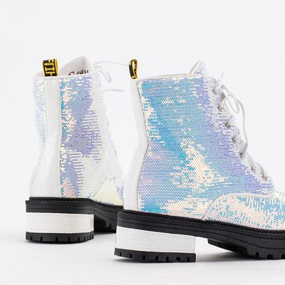 Women's ankle boots with Wysey holographic sequins - Footwear