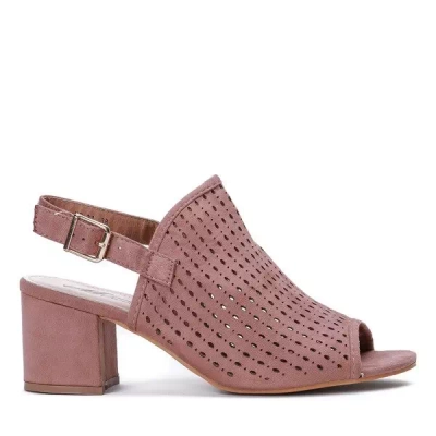 OUTLET Pink openwork sandals on a Farrell post - Footwear