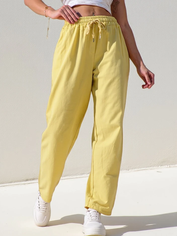 Royalfashion Kokvilnas taisnas sieviešu bikses