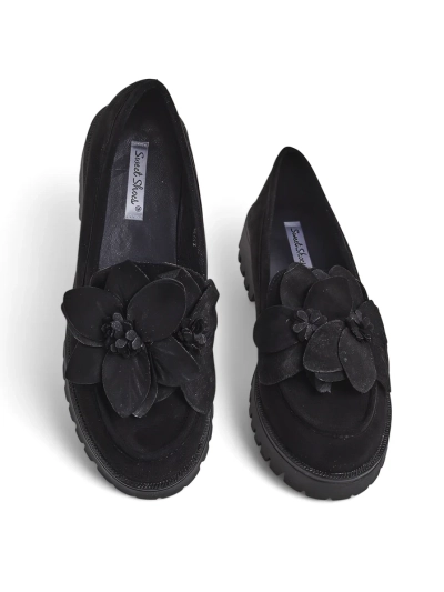 Royalfashion Eco suede women's moccasins with a Floverse flower