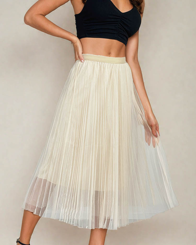 Royalfashion Women's double-layered midi skirt