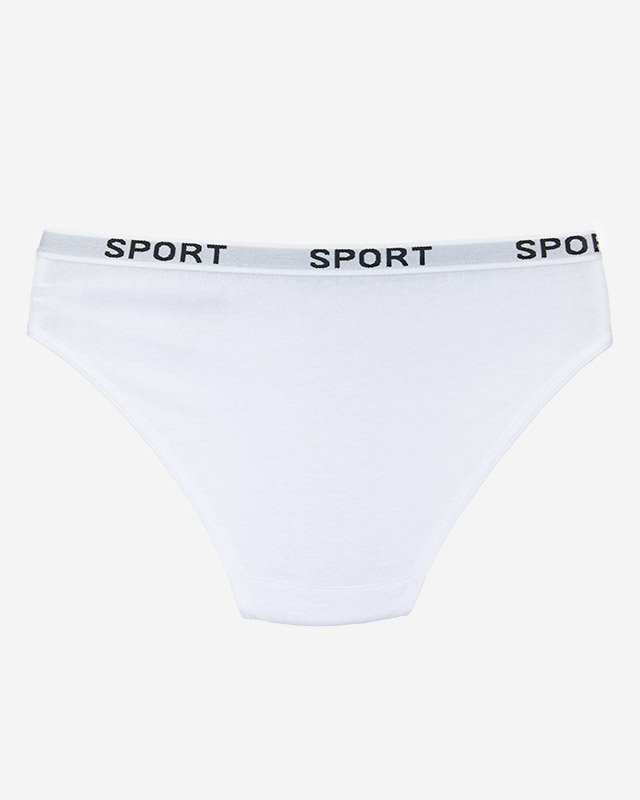 Women's white cotton panties - Underwear