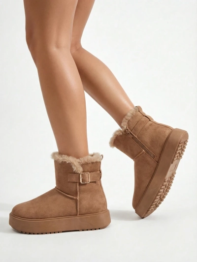 Royalfashion Krótkie buty a'la śniegowce damskie Winter Crest